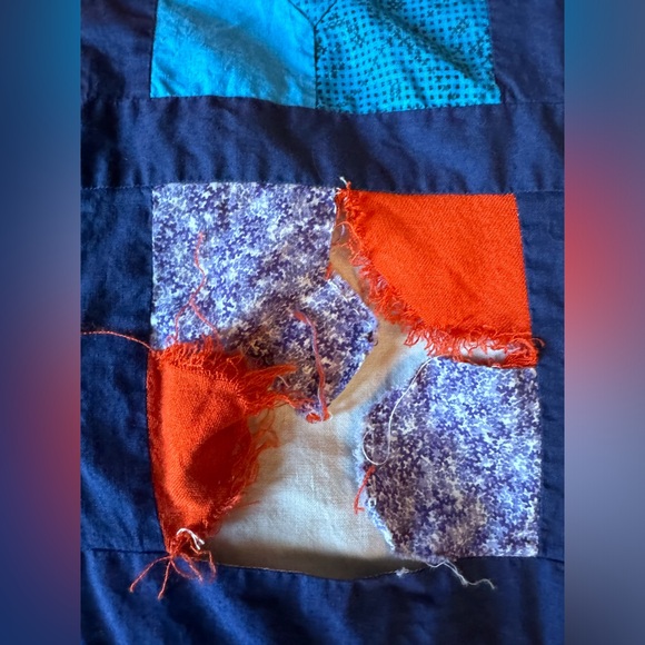 Handmade vintage quilt top patchworkrk bow tie - Picture 4 of 5